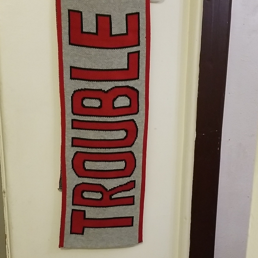 Aeropostale Gray and Red Scarf